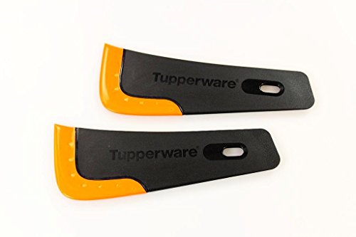 TUPPERWARE Griffbereit Handlanger (2) schwarz-orange Teig-Schaber Top-Schaber P 21452 von Tupperware