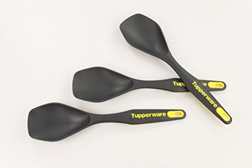 TUPPERWARE Griffbereit Servierlöffel (3) schwarz-gelb TOP-Servierlöffel Servier von Tupperware