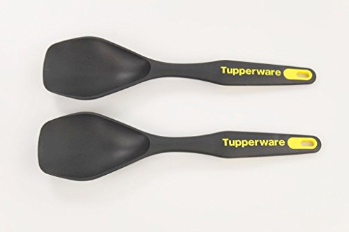 TUPPERWARE Griffbereit Servierlöffel schwarz-gelb (2) TOP-Servierlöffel Servier von Tupperware