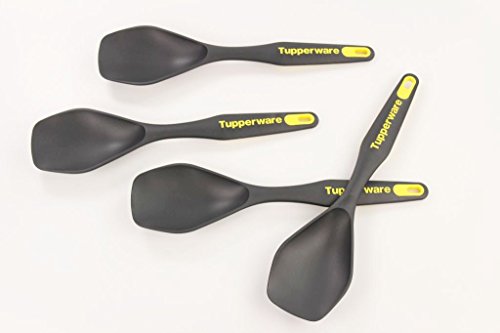 TUPPERWARE Griffbereit Servierlöffel schwarz-gelb (4) TOP-Servierlöffel Servier von Tupperware