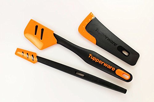 TUPPERWARE Griffbereit Top-Schaber+Kleiner Top-Schaber+Handlanger schwarz-orange von Tupperware