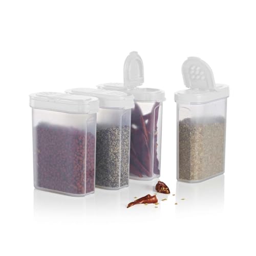 TUPPERWARE Große Gewürzstreuer 1 Tasse/250 ml 4er Set Baumwolldichtung von Tupperware