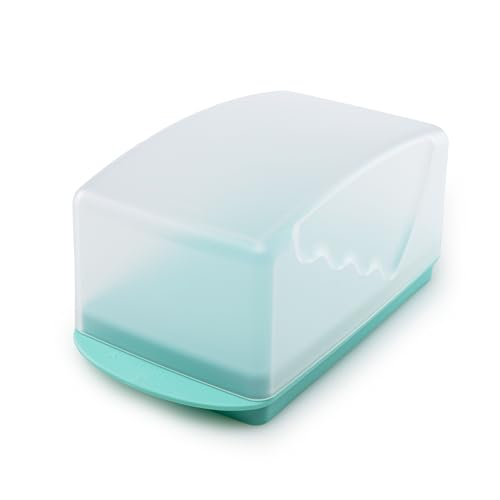 TUPPERWARE Junge Welle Butterdose weiß mint Butterdose (inkl. Hängelöffel) von Tupperware