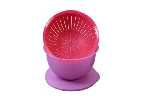 TUPPERWARE Junge Welle Schüssel 4,3 L lila Servierschüssel Schale Servieren + Sieb pink von Tupperware