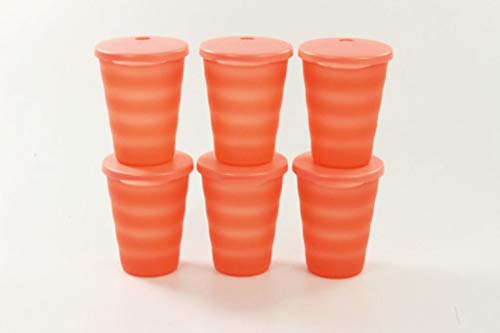 TUPPERWARE Junge Welle Trinkhalmbecher 330 ml pastellorange (6) von Tupperware