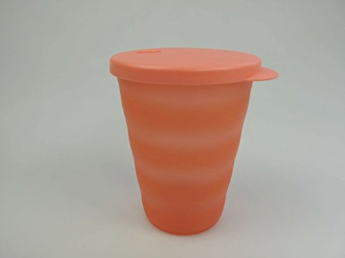 TUPPERWARE Junge Welle Trinkhalmbecher 330 ml pastellorange Trinkhalm Becher von Tupperware