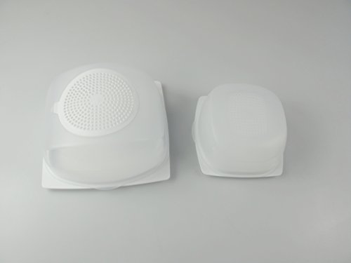 Tupperware KäseMax Junior A138 + KäseMax Mini Käsebehälter Käseglocke Kondenspro, Rechteckig, Transparent, Weiß, Luftdicht, Spülmaschinengeeignet, Modern, Käsebehälter, 3311691 von Tupperware