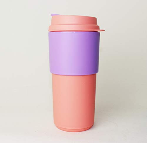 TUPPERWARE Kaffeebecher to go rosa 490ml, Permanent Kaffee Becher, Unterwegs + Hängelöffel Türkis von Tupperware