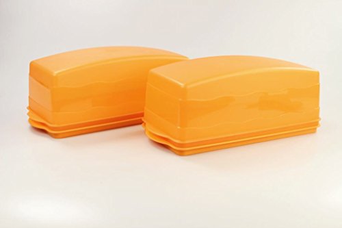 TUPPERWARE Kastenkuchenbehälter Junge Welle J29 Kuchen Kastenkuchen orange (2) 30895 von Tupperware