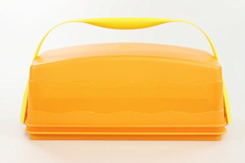 TUPPERWARE Kastenkuchenbehälter Junge Welle orange J29 + Gelber Tragegriff 30891 TUPPERWARE Kastenkuchenbehälter Junge Welle orange J29 + Gelber Tragegriff 30891 von Tupperware
