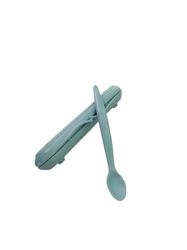 TUPPERWARE Kinder Soft-Futterlöffel mit Box türkis / limette C116 TupperCare Baby von Tupperware