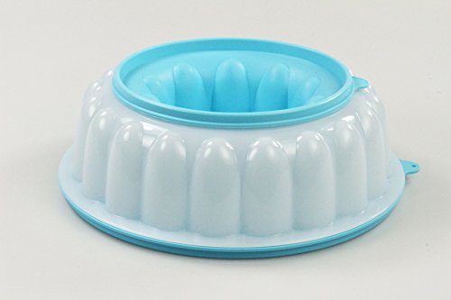 TUPPERWARE Kleiner Prinz Kranz Sturzform Puddingform Form 1,0 L hellblau-weiß von Tupperware