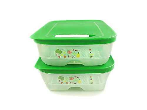 TUPPERWARE Kühlschrank 1,8 L grün (2) KlimaOase flach PrimaKlima Klimakönig von Tupperware