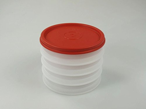TUPPERWARE Küchenhelfer Hamburger-Maker Behälter (4) Burger Frikadellen + Deckel von Tupperware