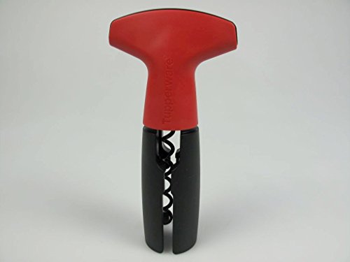TUPPERWARE Küchenhelfer Öffner Flaschengeist rot-schwarz Korkenzieher P 21249 von Tupperware