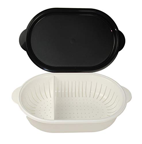 TUPPERWARE Küchenhelfer Sieb Super Servierstar 4L schwarz-weiß P 21349 von Tupperware
