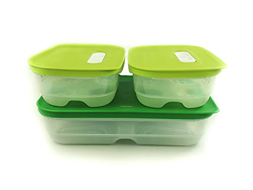 TUPPERWARE Kühlschrank 1,8 L flach + 800 ml (2) KlimaOase PrimaKlima Klimakönig von Tupperware