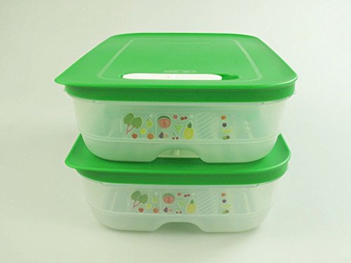 TUPPERWARE Kühlschrank 1,8 L grün (2) KlimaOase flach PrimaKlima P 23911 von Tupperware