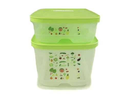 TUPPERWARE Kühlschrank 4,4L hoch+1,8L flach limette KlimaOase Klima Klimakönig von Tupperware