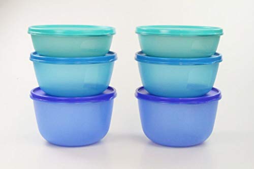 TUPPERWARE Kühlschrank Clarissa 2 L dunkelblau (2)+1,5 L blau (2)+1L türkis (2) von Tupperware