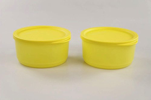 TUPPERWARE Kühlschrank Geburtstagskracher rund 530 ml gelb (2) Frischebehälter von Tupperware