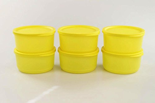 TUPPERWARE Kühlschrank Geburtstagskracher rund 530 ml gelb (6) Frischebehälter FBA 17616 von Tupperware