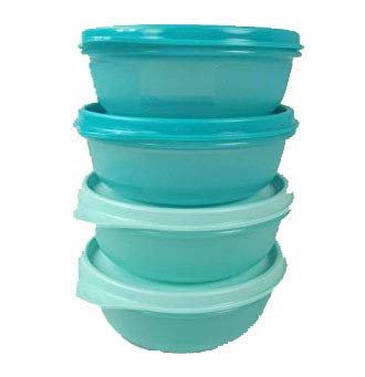 TUPPERWARE Kühlschrank Hit-Parade 2x 300ml hell +dunkel 2x türkis P 22398 von Tupperware