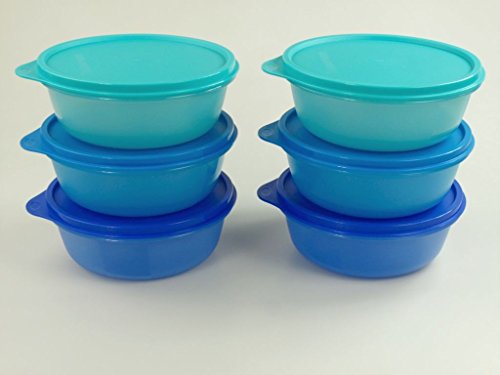 TUPPERWARE Kühlschrank Hit-Parade 600 ml dunkelblau (2) + blau (2) + türkis (2) von Tupperware