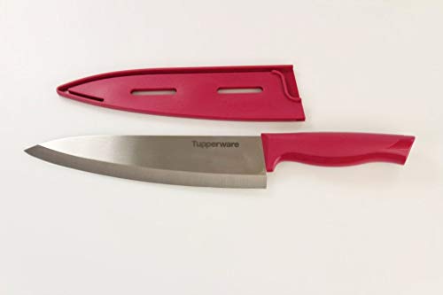 TUPPERWARE Messer Essential-Serie dunkelpink groß Kochmesser von Tupperware