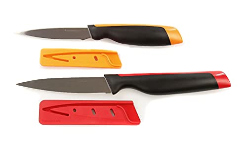 TUPPERWARE Messer Universal-Serie Gemüsemesser orange + Universalmesser rot von Tupperware