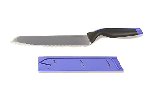 TUPPERWARE Messer Universal-Serie blau/lila Brot Messer Brotmesser D191 XPert von Tupperware