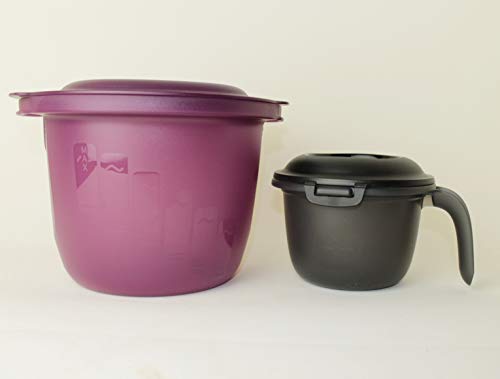 TUPPERWARE Mikrowelle 3,0L Pasta-Meister lila + 550ml Kleiner Reiskocher schwarz Mikro Micro + Pikierstab TUPPERWARE Mikrowelle 3,0L Pasta-Meister lila + 550ml Kleiner Reiskocher schwarz Mikro Micro + Pikierstab von Tupperware