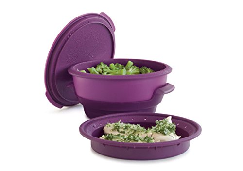 TUPPERWARE Mikrowelle MicroGourmet Dampfgarer lila Mikro Dampfwunder Micro von Tupperware