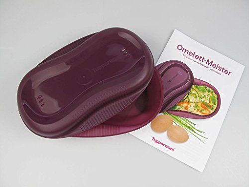 TUPPERWARE Omelett-Meister Mikrowelle lila Omlettwunder Eier Mikro + Rezept 30187 von Tupperware
