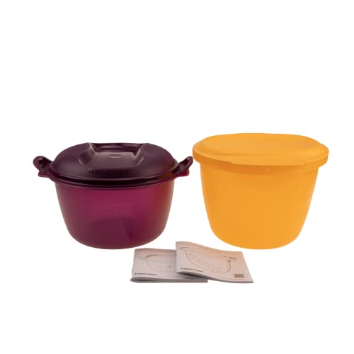 TUPPERWARE Mikrowelle Reis-Meister 3 L großer Reiskocher + Pasta-Meister Orange 3 L (inkl. Diamant Schale 500ml) von Tupperware