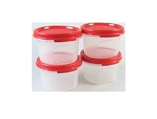 TUPPERWARE Modular Mates Set von 4 Sheer # 1 runden – 7 oz Kapazität jeweils – Liquid & luftdicht rote Dichtungen TUPPERWARE Modular Mates Set von 4 Sheer # 1 runden – 7 oz Kapazität jeweils – Liquid & luftdicht rote Dichtungen von Tupperware