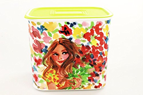 TUPPERWARE Quadro 2,1 L weiß limette Vorratsdose Frühling Box Optimum Ultimo von Tupperware