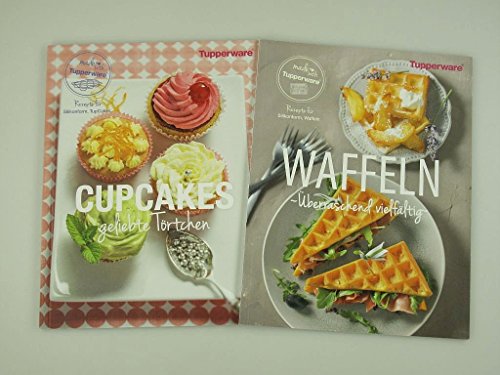 TUPPERWARE Rezeptheft Cupcakes Törtchen Backen + Waffeln Silikonform Deutsch von Tupperware