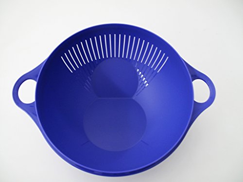 TUPPERWARE Rührschüssel Maximilian 3,75 L blau Sieb von Tupperware