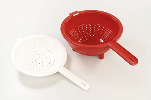 TUPPERWARE Saladin Sieb + Abtropfsieb Küchenhelfer rot-weiß 10033 von Tupperware