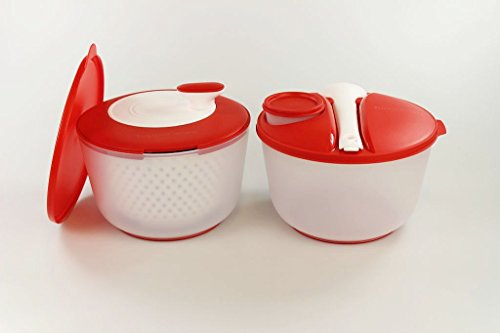 TUPPERWARE Salatschleuder Salat-Karussell 3,9 L + Salat&Go + Besteck + Behälter von Tupperware