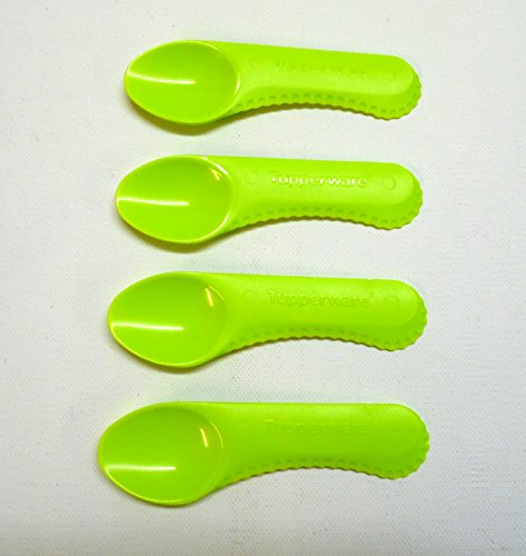 TUPPERWARE Schäler Orangenschäler Orange Schäler Zirtrusfrüchteschäler Apfelsine (Kiwi-Löffel (4) grün) von Tupperware