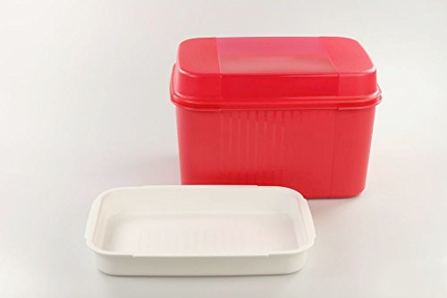 TUPPERWARE Schatztruhe 7,3 L erdbeerrot mit Einsatz Apollo Royal Naschkätzchen P 25520 von Tupperware