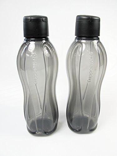 TUPPERWARE To Go Eco 1,0L schwarz (2) C138 Trinkflasche Easy Flasche Ökoflasche von Tupperware