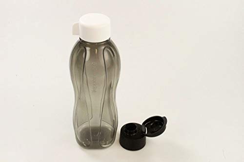 TUPPERWARE To Go Eco 1,0L schwarz C138 + Ersatzdeckel Trinkflasche Ökoflasche von Tupperware