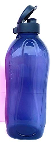 TUPPERWARE To Go Eco 2 L blau + Halter Trinkflasche Clippverschluss Ökoflasche von Tupperware