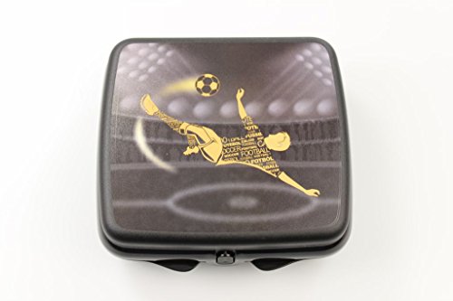 TUPPERWARE To Go Sandwich-Box schwarz Fussball Brotbox Schule Pausenbrotbehälter von Tupperware