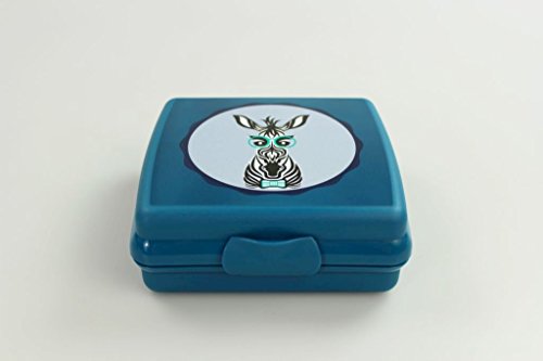 TUPPERWARE To Go Sandwich-Box türkis/blau Zebra Brotbox Schule Pausenbrot A126 von Tupperware