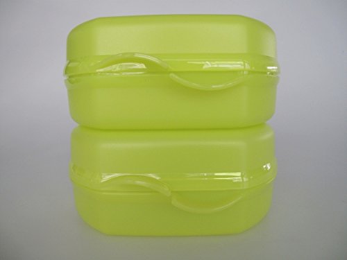 TUPPERWARE To Go Snacky limette (2) Brotbox Vesperbox Brot Vesper Box Dose P 23202 von Tupperware