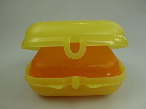TUPPERWARE To Go Twin Größe 3 gelb neon + Größe 2 orange Brotbox Lunchdose Brot von Tupperware